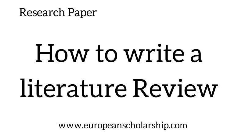 How to write a literature Review