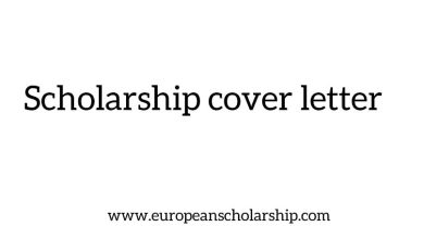Scholarship cover letter