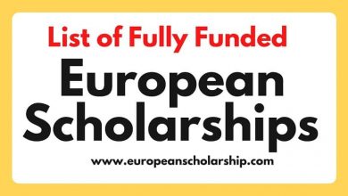 List of European Scholarships 2023-2024