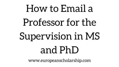 How to Email a Professor for the Supervision in MS and PhD