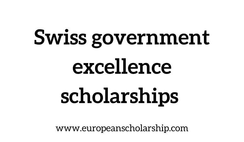 Swiss government excellence scholarships