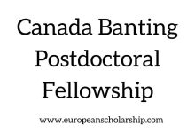 Canada Banting Postdoctoral Fellowship