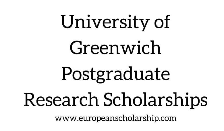 University of Greenwich Postgraduate Research Scholarships