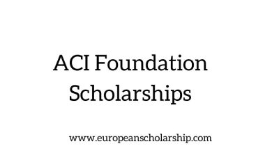 ACI Foundation Scholarships